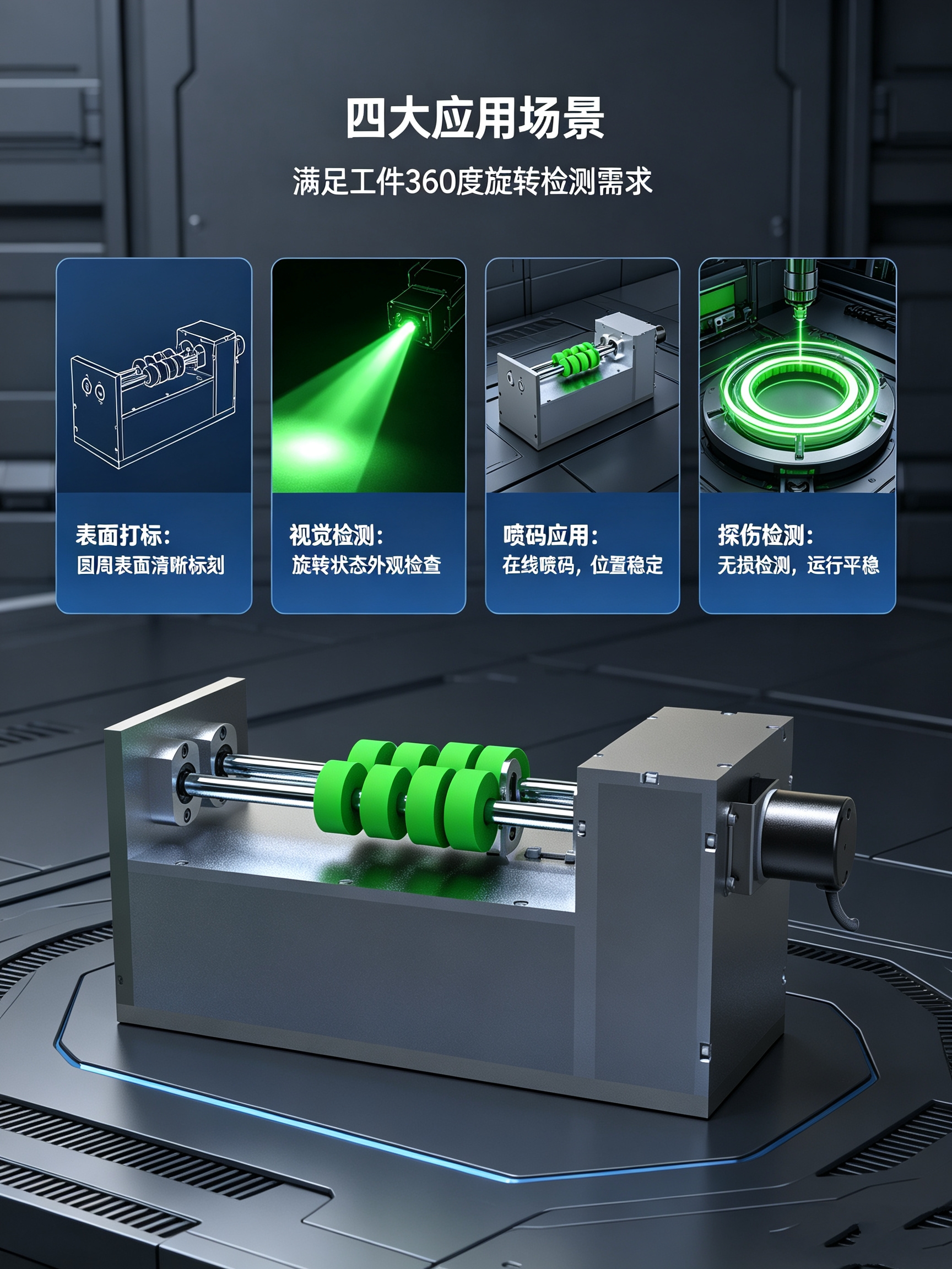 双滚轮旋转机构